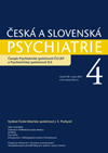 Česká a Slovenská psychiatrie