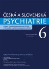 Česká a Slovenská psychiatrie